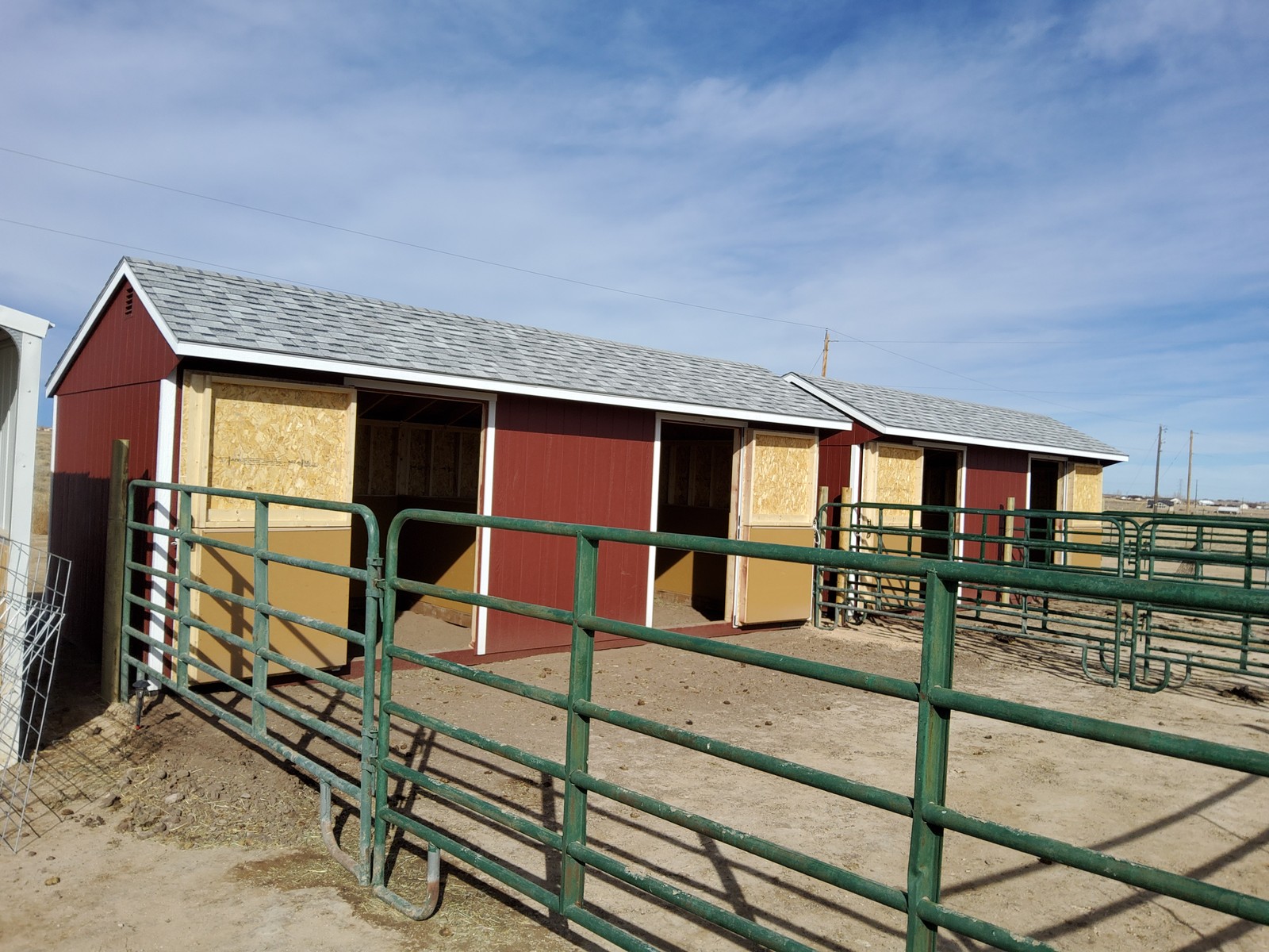 Loafing shed run-in horse shelter delivered to a rural Douglas County property